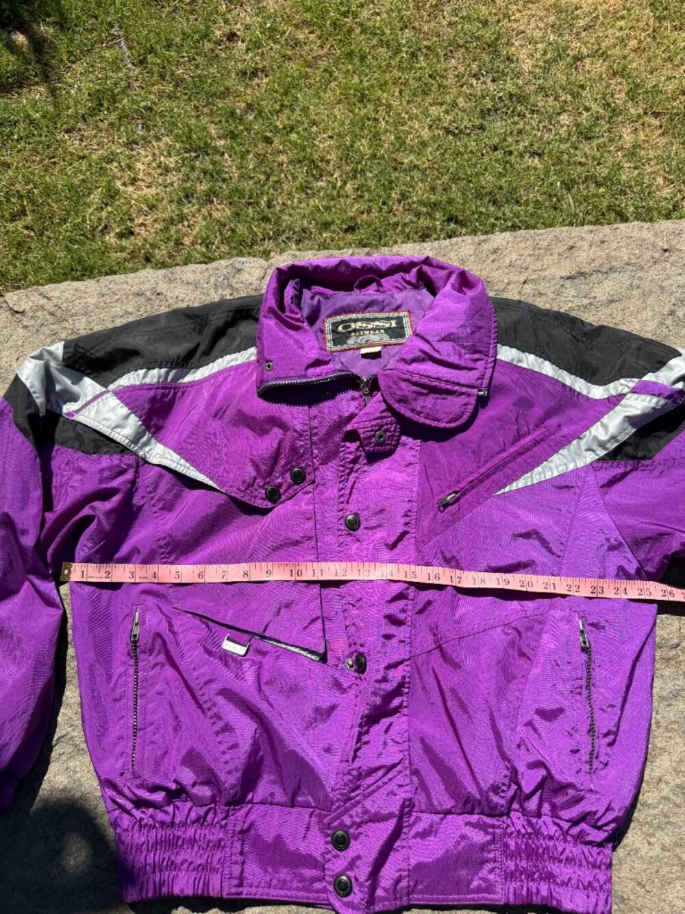 OSSI Vintage Colorblock Hooded Ski Jacket - Picture 3 of 7